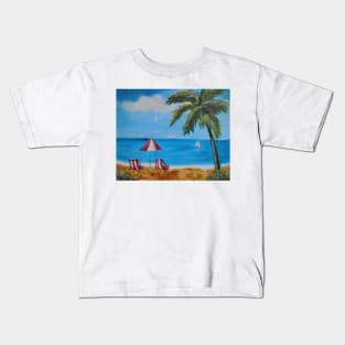 Tropical Beach Kids T-Shirt